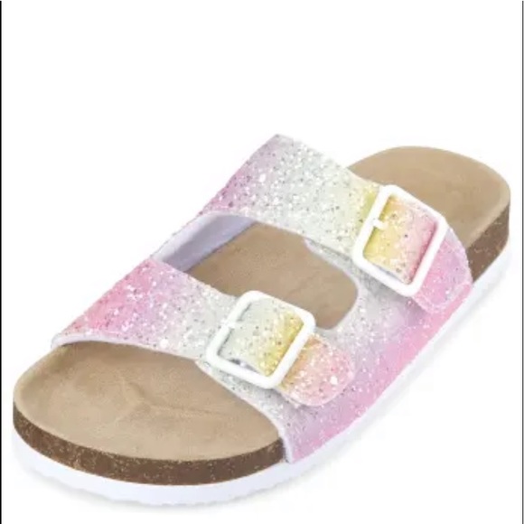 The Children's Place Other - Place | Girls Glitter Rainbow Double Strap Sandals